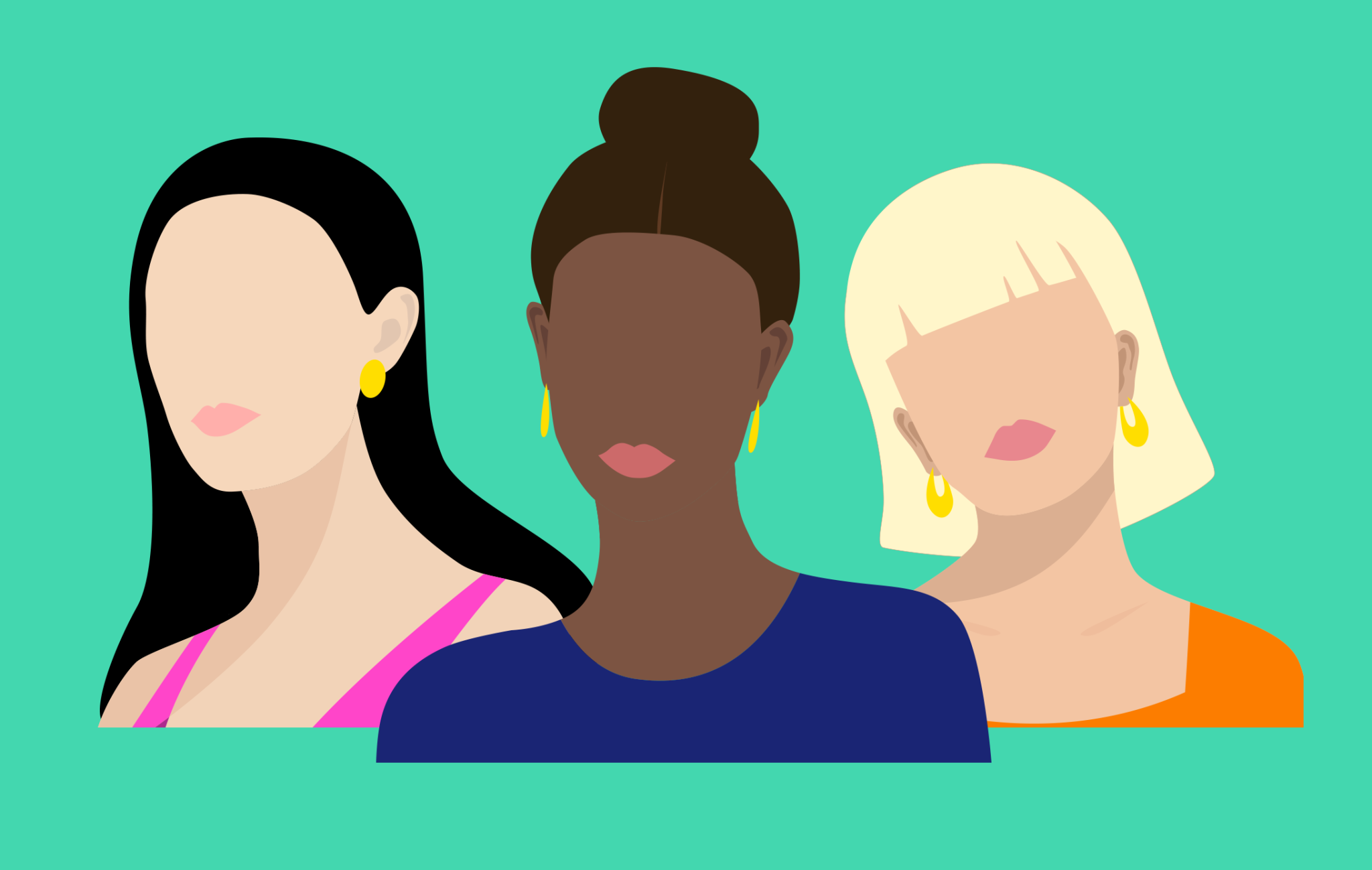 Header banner with three women